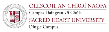 Sacred Heart University Dingle Campus logo featuring the university seal with Irish and English text, including the university name in both languages and 